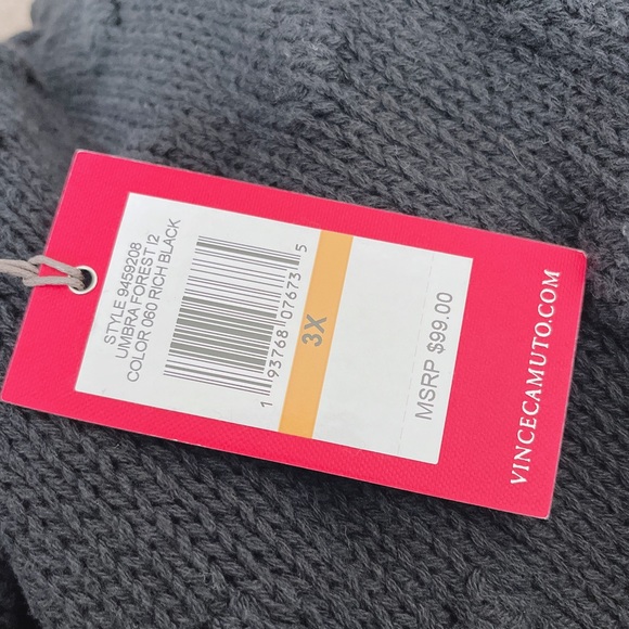 🚫Vince Camuto Popcorn Knit Sweater Crew Neck Pullover Plus Size 3X New w/Tag - Picture 5 of 6